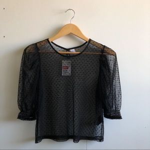 NWT H&M Mesh Blouse